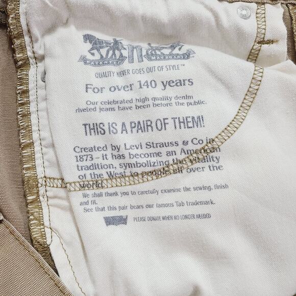 Levi's 514 Straight Fit Jeans Tan, Size Mens 34X34, PRE-OWNED - Picture 8 of 11